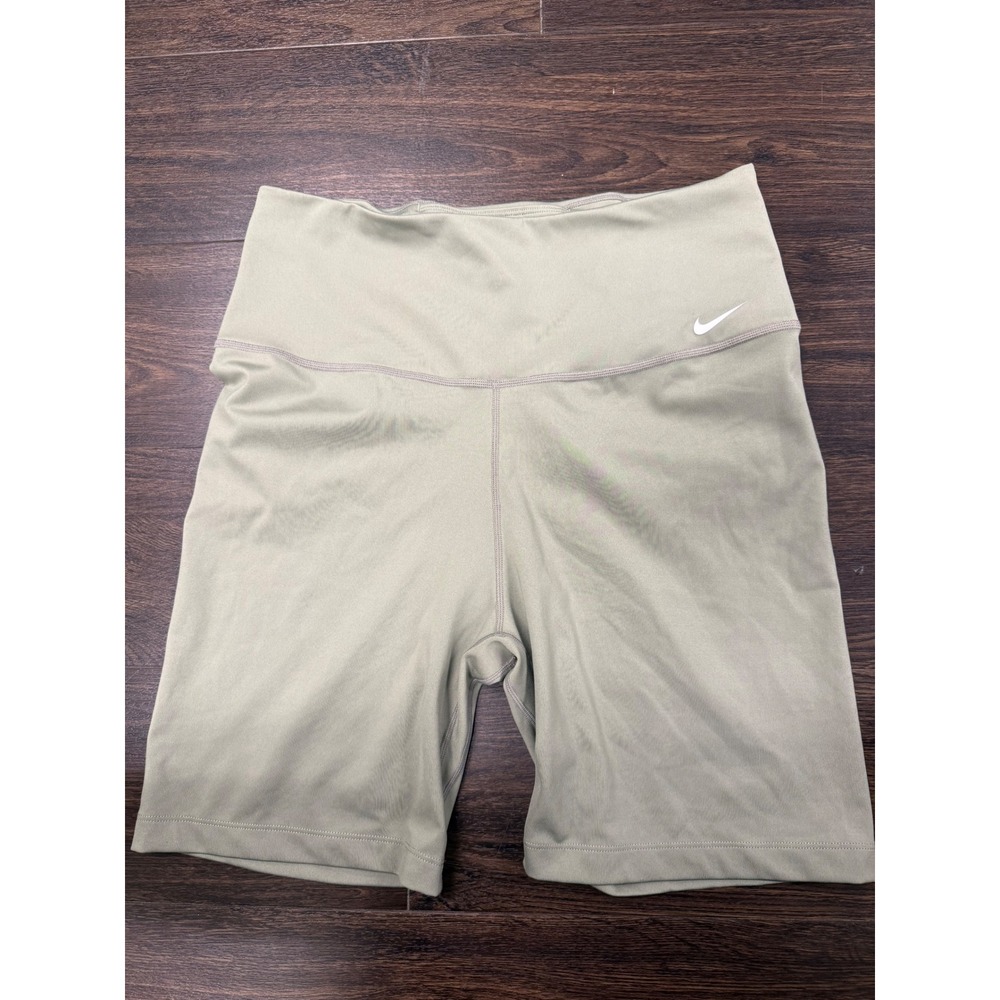 Nike Dri-FIT Women's High Rise Biker Shorts Sage Green Size Large L